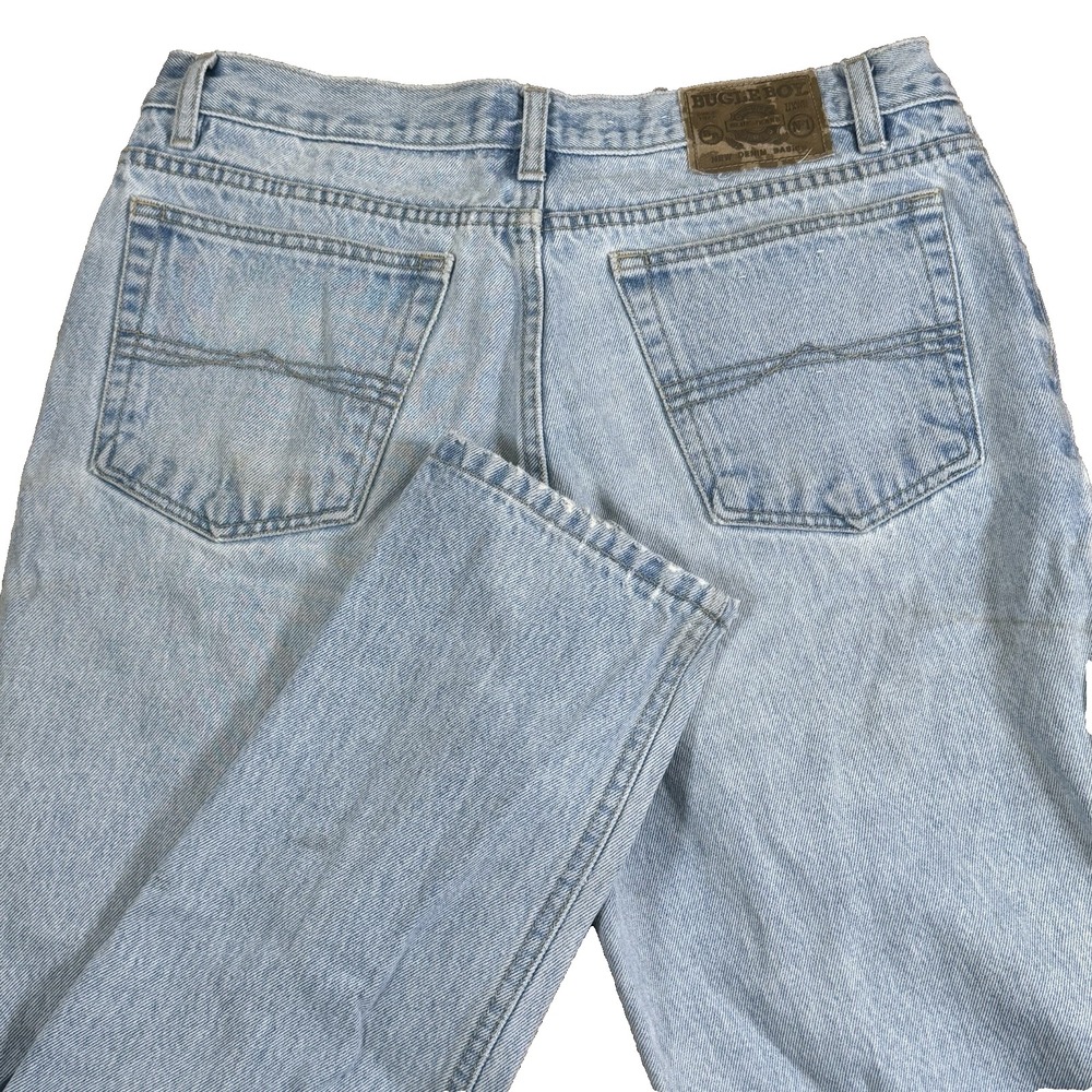 Vintage Bugle Boy 703 Jeans 34x30 Light Wash Straight Leg Denim‎ 90s Y2K